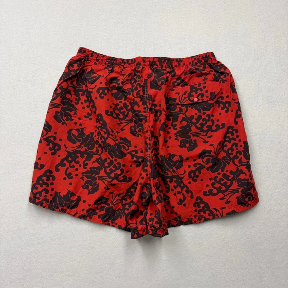 Patagonia Baggies Shorts Mens M Red Black Floral Paisley 5